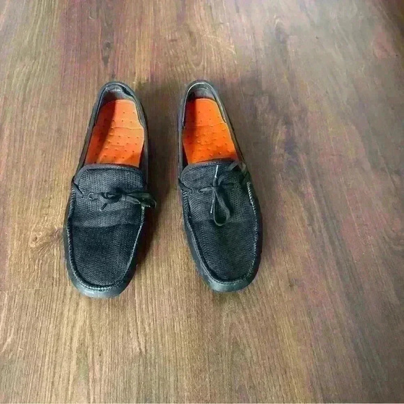 Swims Mens Braided Lace Lux Loafer Driver in black Size 10 - Picture 8 of 8